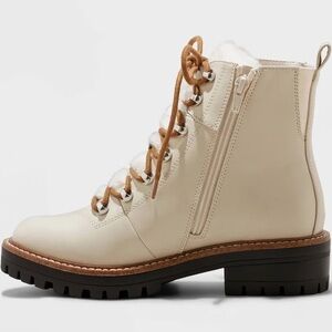 Women's Leighton Winter Boots Off-White - A New Day